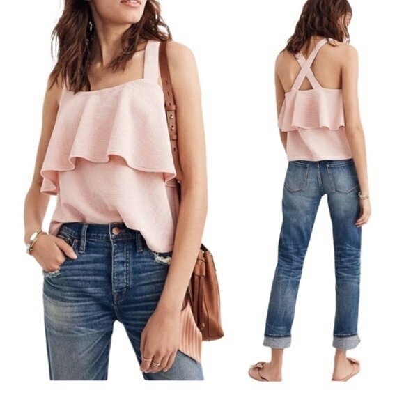 Madewell Tops - Madewell Tiered Tank Top in Light Pink Size Size XS